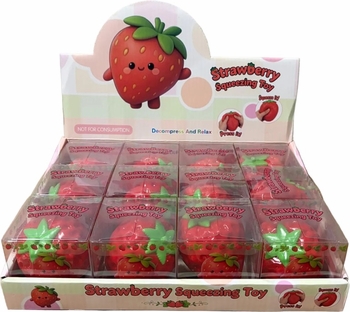 Squishy Crunchy Strawberry Vent Toy 12/bx