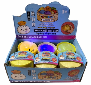 Squishy Light Up Glitter Dumpling Toy 12/display