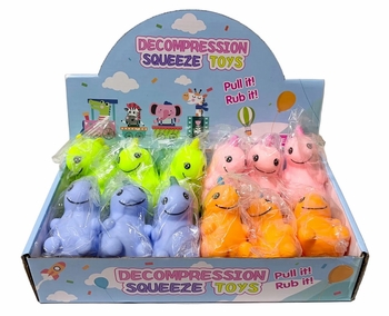 Squishy Dino squeeze toy 12/bx
