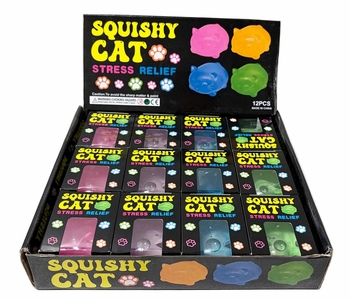 Squishy Cat Stress Relief 12/bx
