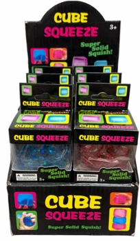 Squishy Glitter Cubes 12/bx