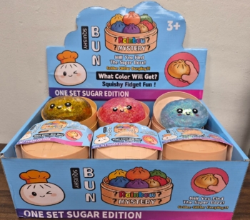 Glitter Squishy Dumpling toy 12/display