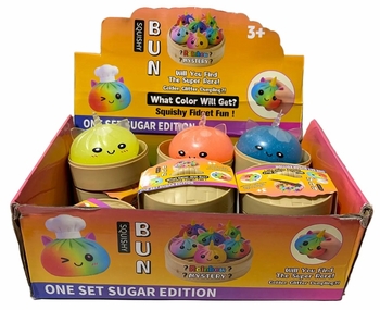 Squishy Unicorn Glitter Dumpling Toy 12/display