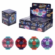 Light Up Press & Spin Fidget Toy 12/bx