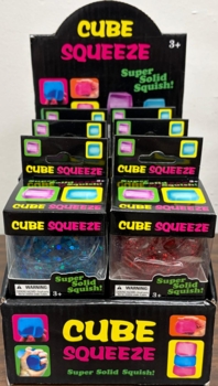 Glitter Squishy ice cube 12/display