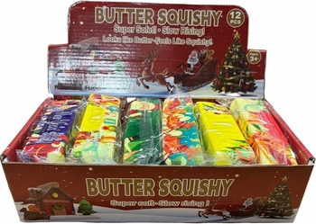 Squishy Holiday Butter Vent Toy 12/bx