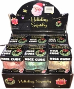 Christmas Light Up Squishy Cube 12/Display