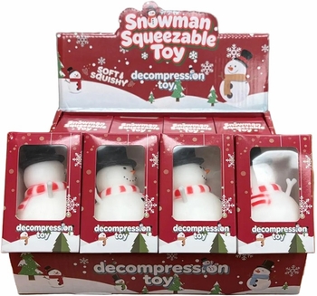Holiday Squishy Snowman Vent Toy 12/Display