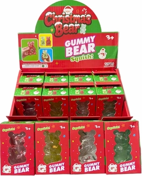 Mini Holiday Gummy Bear Bear Squishy 12/bx