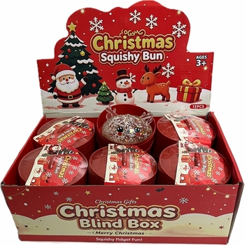 Christmas Reindeer Dumpling Hard Squish 12/Display