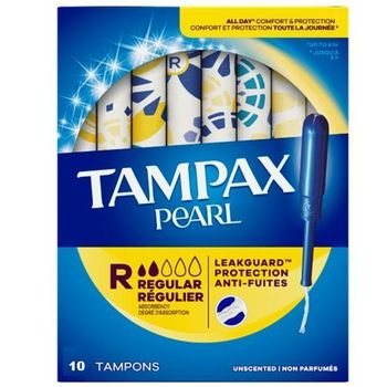 TAMPAX PEARL 10ct Regular Unscented 10/bx