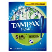 TAMPAX PEARL 10ct Super Unscented 10/bx