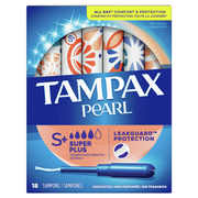 Tampax Tampons Pearl Super Plus 18ct 3/bx