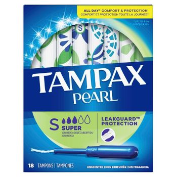 Tampax Tampons Pearl Super 18ct 3/bx