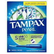 Tampax Tampons Pearl Super 18ct 3/bx
