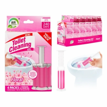 Air Fusion Toilet Cleaning Gel 1.6oz 4pk Floral 12/display