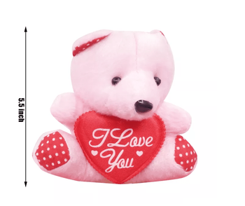 TEDDY BEAR PINK 5.5" 12/bx