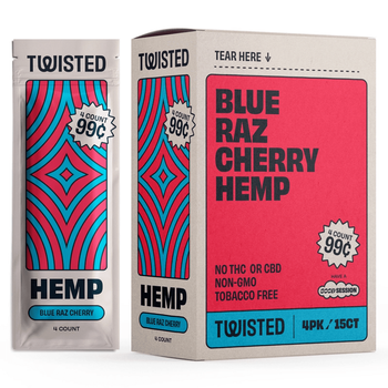 Twisted Hemp Wraps Blue Raz Cherry4/99 15/bx