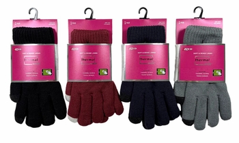 Faux Cashmere Womens Touch Screen Gloves 12/bx