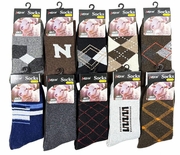 Mens Mixed Solid & Pattern Socks 12/bx 10.50