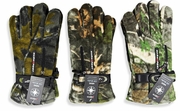 Mens Zipper Camouflage Gloves 12/bx