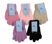 Diamond Knitted Childrens Gloves12/bx