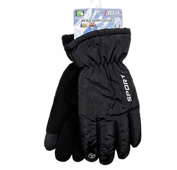 Unisex Black Large Ski Gloves 12/bx