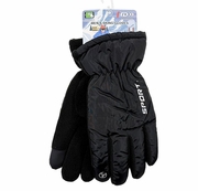 Unisex Black Large Ski Gloves 12/bx
