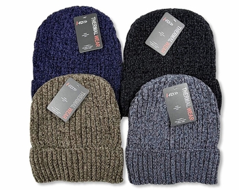 Chenille Velvet Mens Winter Hat 12/bx
