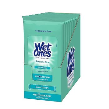 Wet Ones Antibacterial Wipes Sensitive skin 20ct, 10/dspl