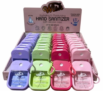 Wish Scented Hand Sanitizer 40/dspl With Silicone Cover Handle