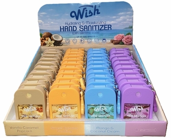Wish Liquid Hand Sanitizer Spray 1.2oz w/ Silicone 40/Display