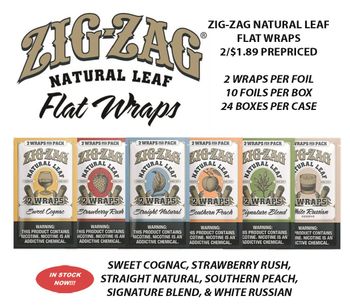 ZIG-ZAG NATURAL LEAF FLAT WRAPS 2/$1.89 10/BX