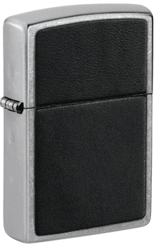 Zippo Black Leather Emblem Retail $28.95