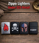 ZIPPO LIGHTERS UNDER $25 RETAIL