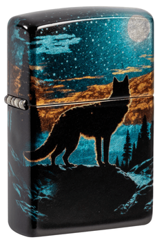 Zippo Moonlight Wolf Design Retail $45.95