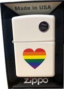 Zippo Pride Heart Whte Matte (Retail $29.95)