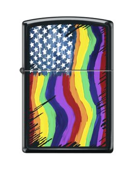 Zippo Pride US Flag Blkl MatteRetail $29.95)