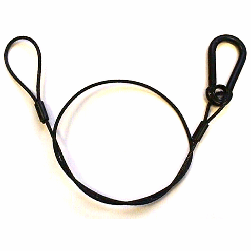 30" Lighting Safety Cable w/ Springhook - Black