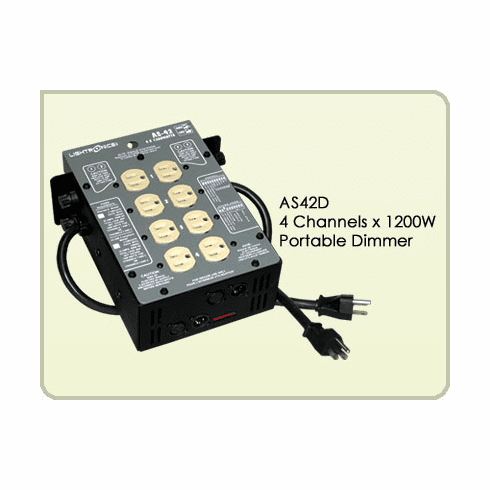 AS42D 4 Channel x 1200W Portable Dimmer