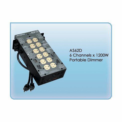 AS62D 6 Channel x 1200W Portable Dimmer