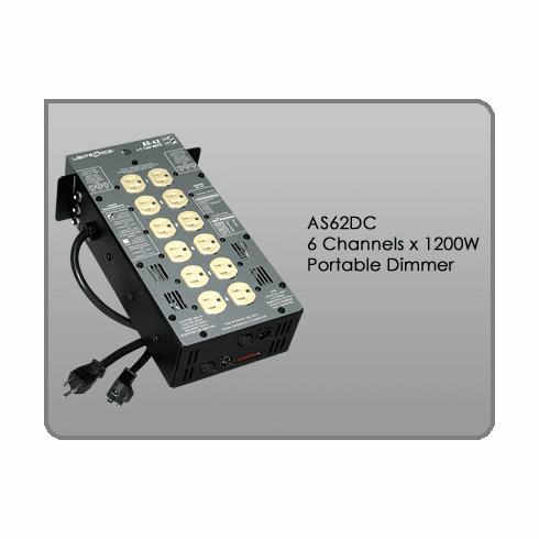 AS62DC 6 Channel x 1200W Portable Dimmer