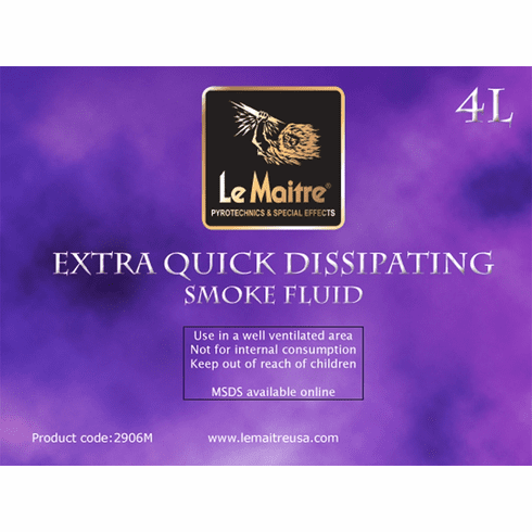 Extra Quick Dissipating Fog Fluid - Case of Four 4L Bottles