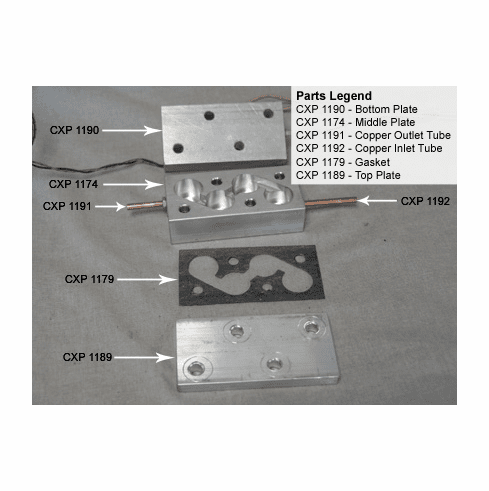 Radiance Hazer 4 Port Aluminum Middle Plate - #CXP-1174