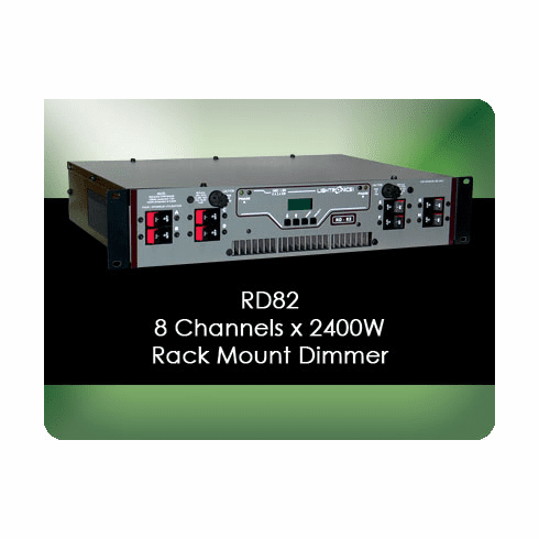 RD82 8 Channel x 2400W Rack Mount Dimmer