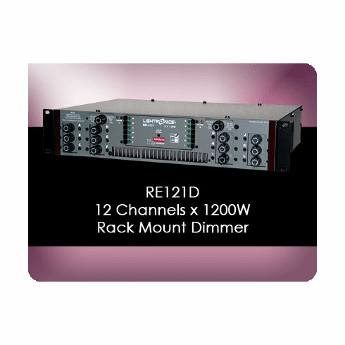 RE121D 12 Channel x 1200W Rack Mount Dimmer