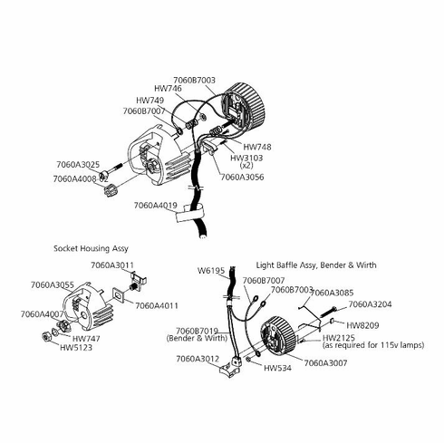 Source Four Jr 4" ground wire assembly W420 wire, 16 Awg, 200C/300V green, UL1180/CSA with two J490T lugs - Part #7060B7007