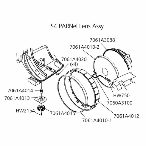 Stippled PARNel Lens - Part #7061A4010-1