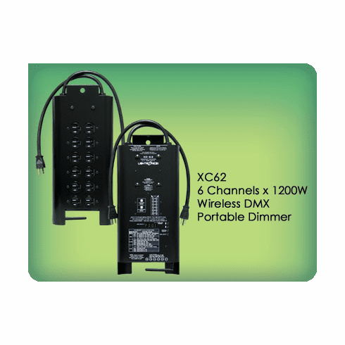 XC62 6 Channel x 1200W Wireless DMX Portable Dimmer 