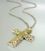 Antique Gold Crystals Cross Necklace